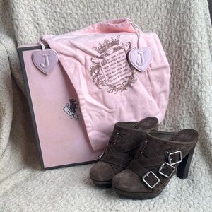 Juicy Couture Colette platform heels.